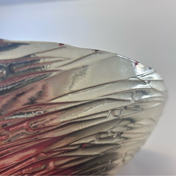 Artistic Accents Glass Decorative Bowl Red Orange Gold Silver Made in Turkey - Picture 9 of 11